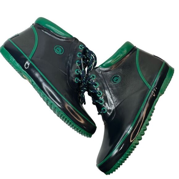 SPORTO Navy with Green Accent Vintage Rain Snow Boots Size 7 - Picture 1 of 15